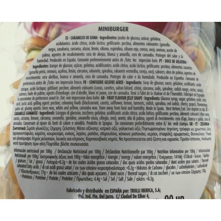 Mini Hamburguesa de Gominola ingredientes Mini Hamburguesa de Gominola ingredientes