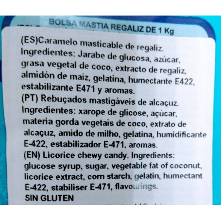 Caramelos mastia de regaliz masticables Caramelos mastia de regaliz masticables