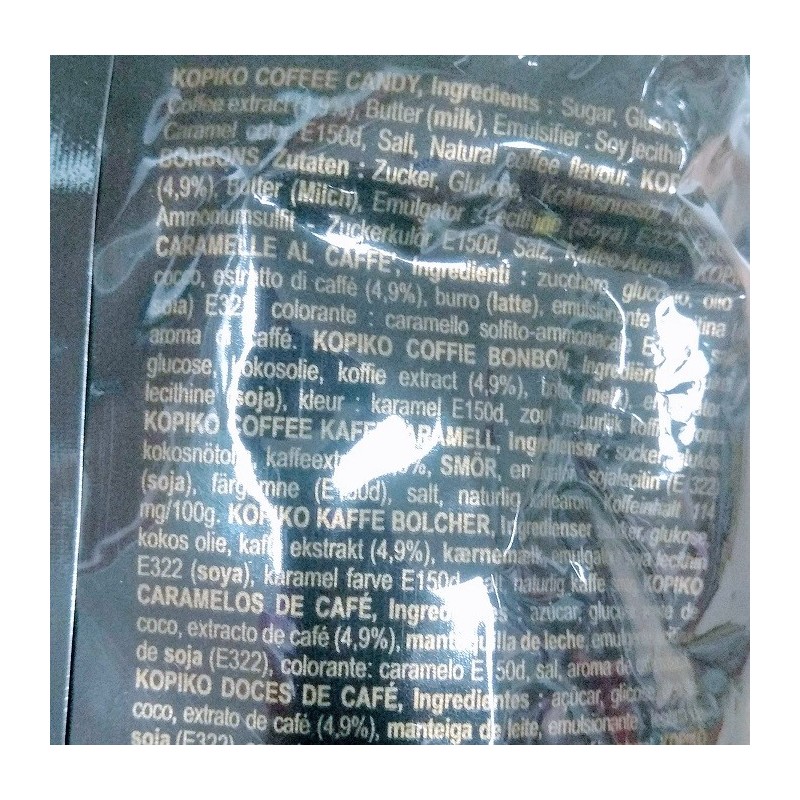 Información Nutricional Kopiko