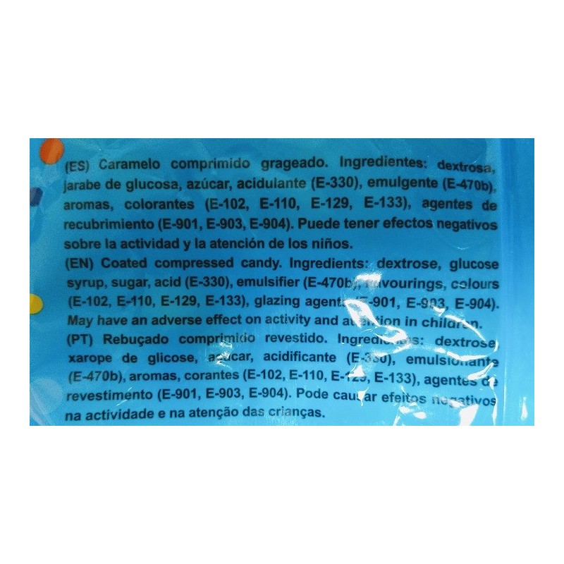Mini Fruits Caramelos Comprimidos Fruta Bolsa 100g