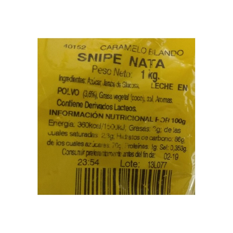 Caramelos snipe nata