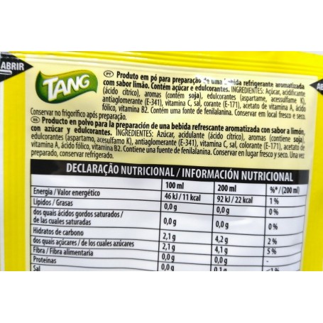 Tang de limón ingredientes Tang de limón ingredientes