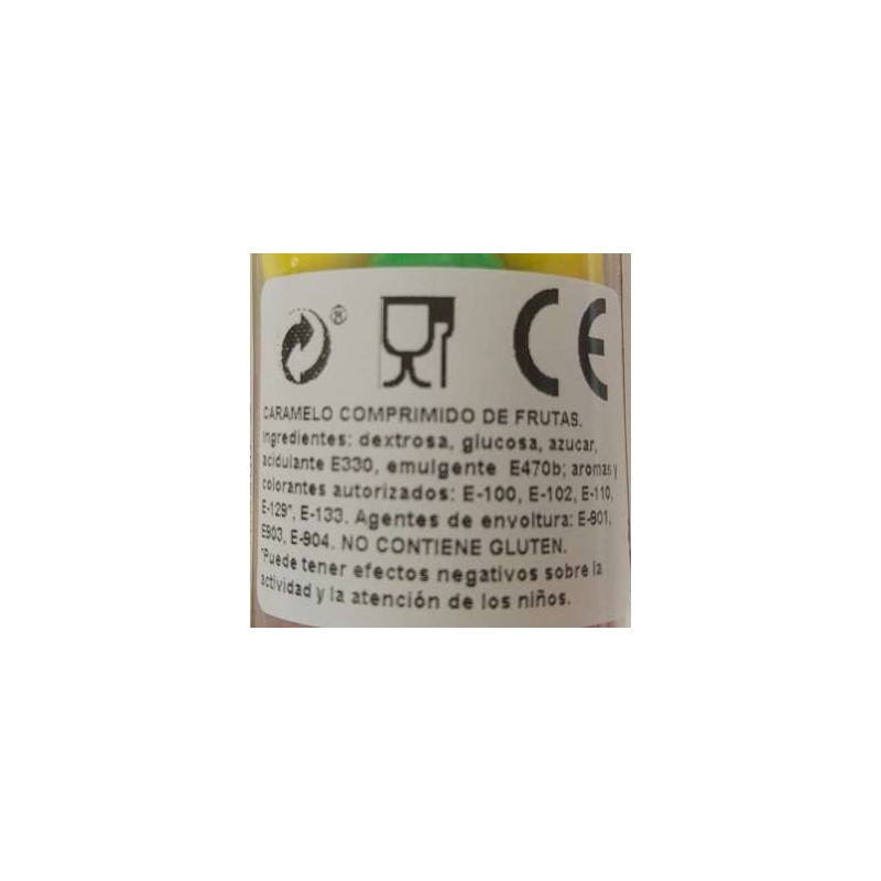 Biberon plástico rellena de Frutas o Mini Fruits