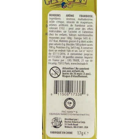 Caja rellena de caramelos en forma de maquina recreativa de PacMan Caja rellena de caramelos en forma de maquina recreativa de PacMan