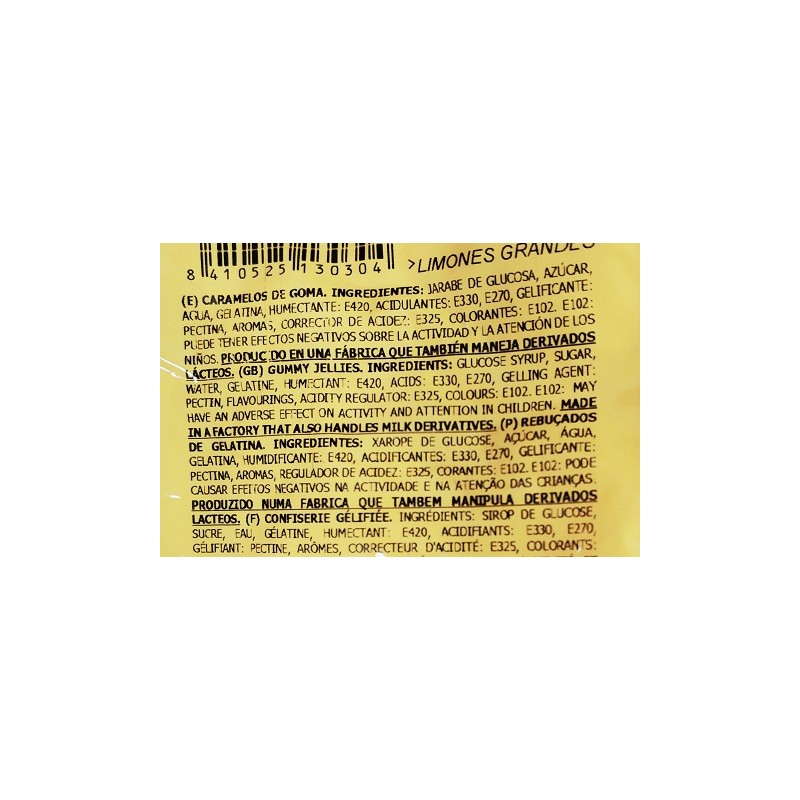 Las Gominolas en Forma de Limón con el Sabor más ácido