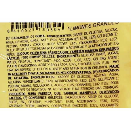 Las Gominolas en Forma de Limón con el Sabor más ácido Las Gominolas en Forma de Limón con el Sabor más ácido