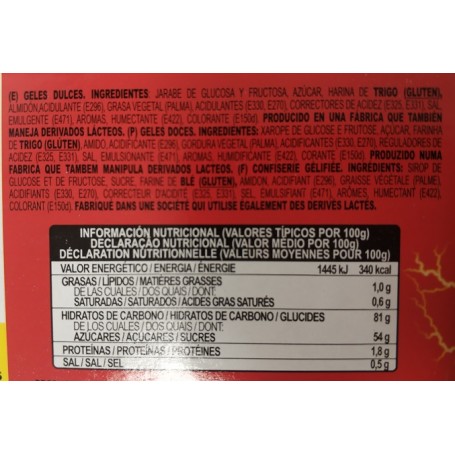 Lenguas Regaliz Marrones Sabor Cola ingredientes Lenguas Regaliz Marrones Sabor Cola ingredientes