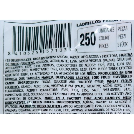 Ladrillos Rellenos de Regaliz Rojo ingredientes Ladrillos Rellenos de Regaliz Rojo ingredientes