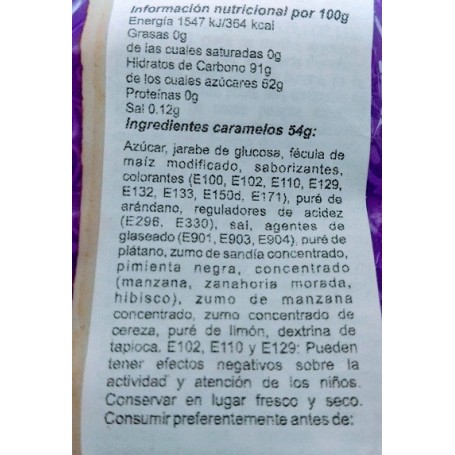 Grageas Bertie Bott's de todos los sabores Harry Potter ingredientes Grageas Bertie Bott's de todos los sabores Harry Potter ingredientes