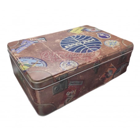 RetroPack mediano de chuches y juguetes en Caja Metálica de Maleta Panam RetroPack mediano de chuches y juguetes en Caja Metálica de Maleta Panam