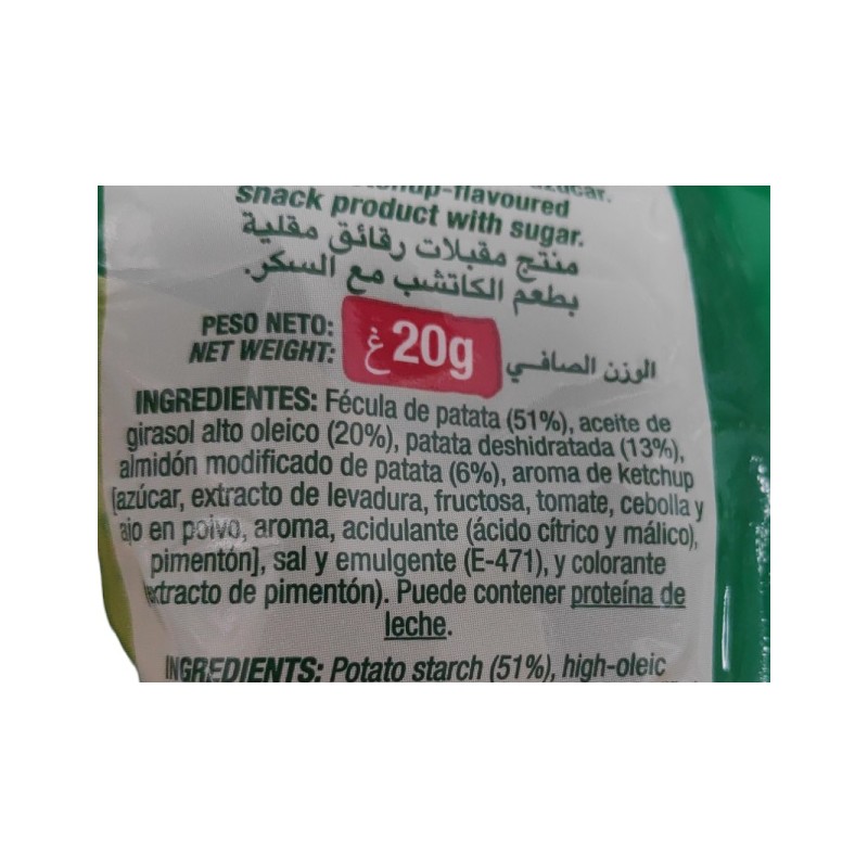 Pajitas de Patata de la Marca Risi, riquísimas y sabor a Ketchup