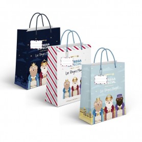 Bolsas de Regalo Navideñas con los Reyes Magos