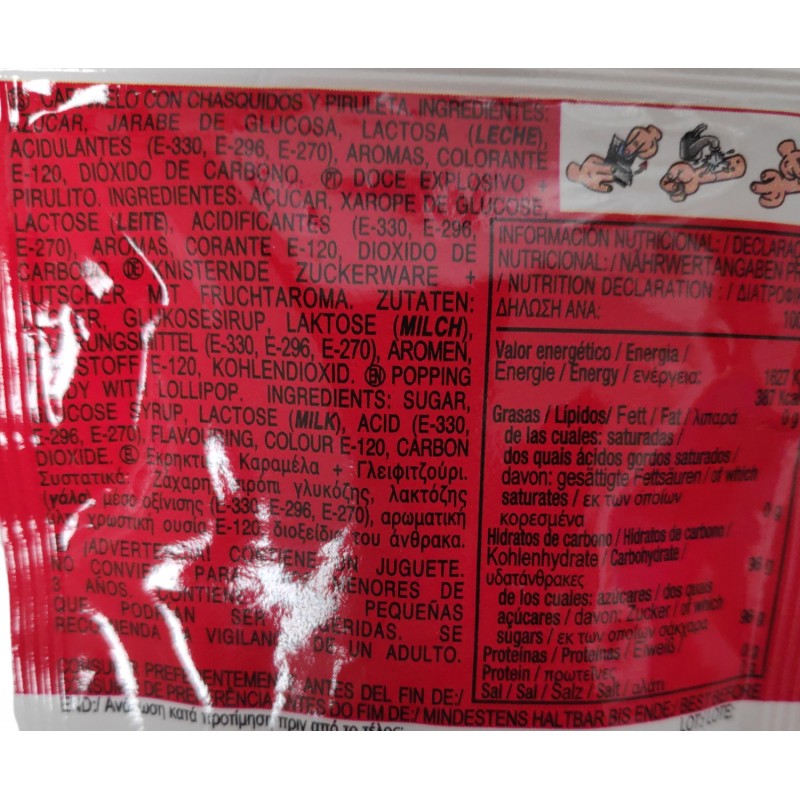 Peta Zetas Dips, caramelo con chasquido y piruleta para mojar