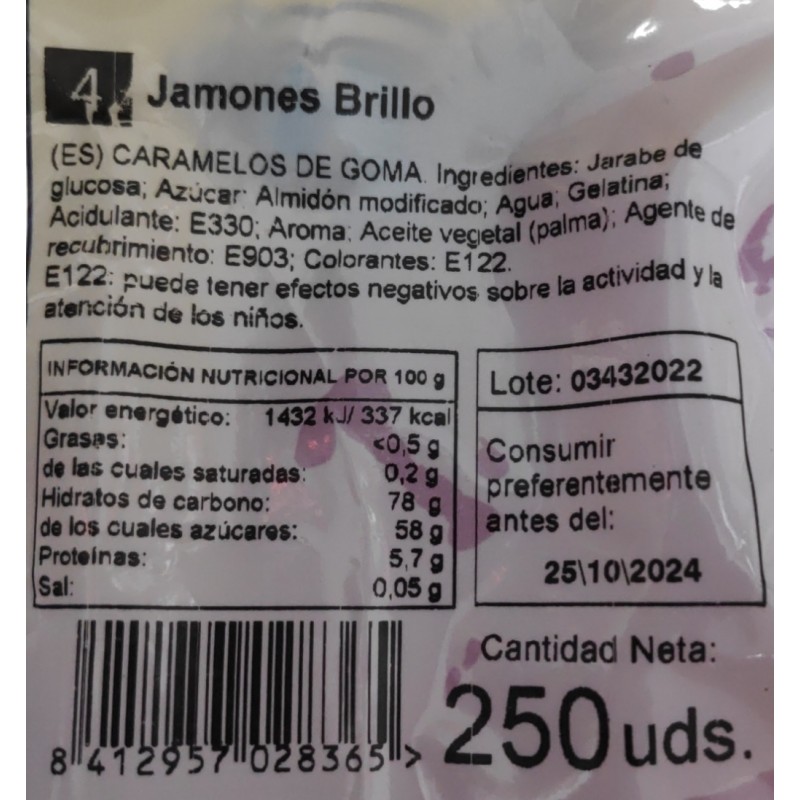 Jamones de gominola, un clasico en Retrochuches