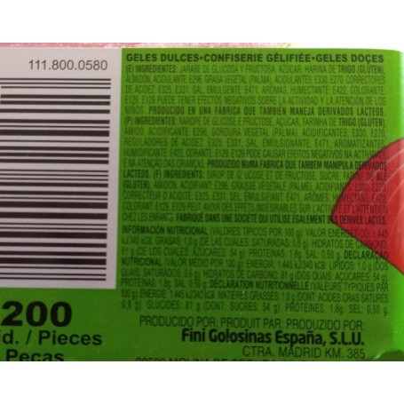 Lenguas Fini Roller Envueltas verdes y rojas sabor sandía Lenguas Fini Roller Envueltas verdes y rojas sabor sandía