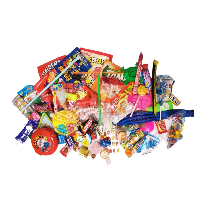 RetroPack de chuches y juguetes en caja costurero