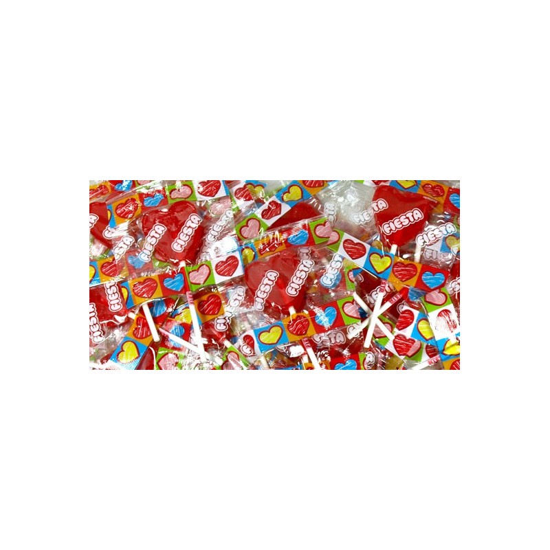 Piruletas de Corazón sabor cereza Fiesta