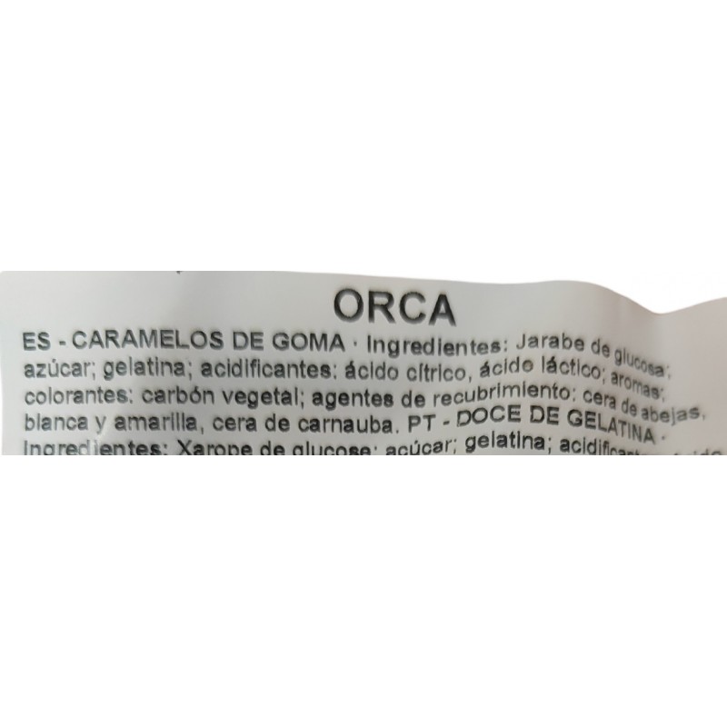 Ballena Orca de Gominola, grandes y con un intenso sabor a Cola