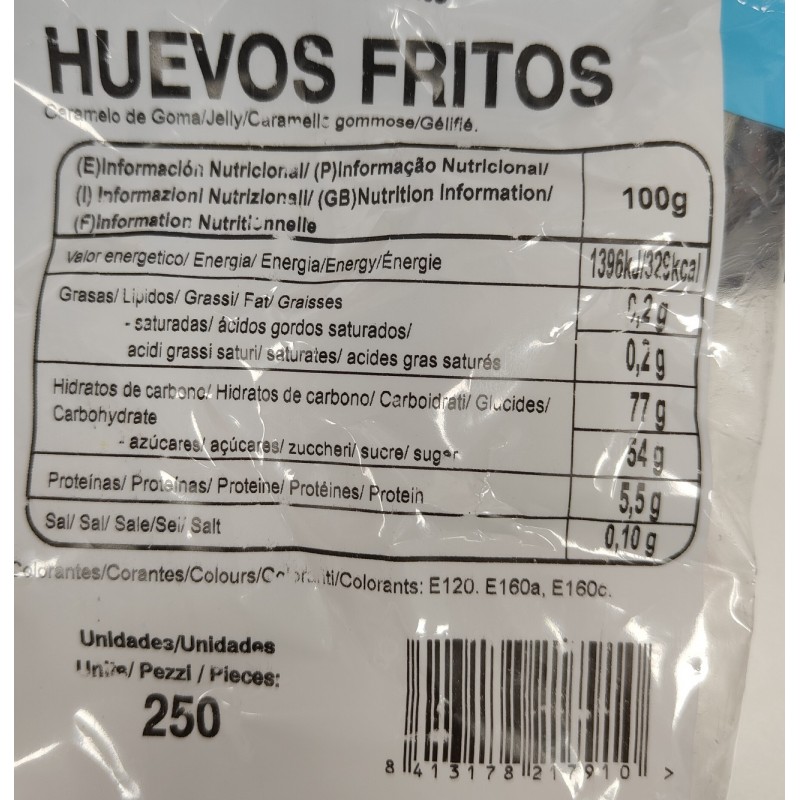 Huevo frito de gominola (100 gramos)