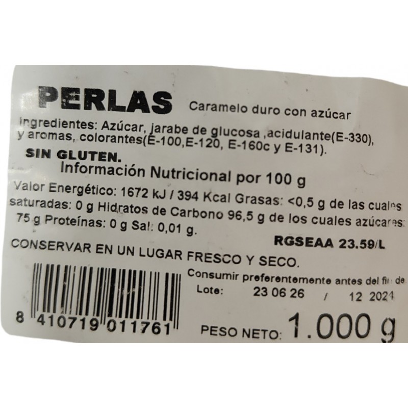 Comprar caramelos confites perlas de caramelo duro