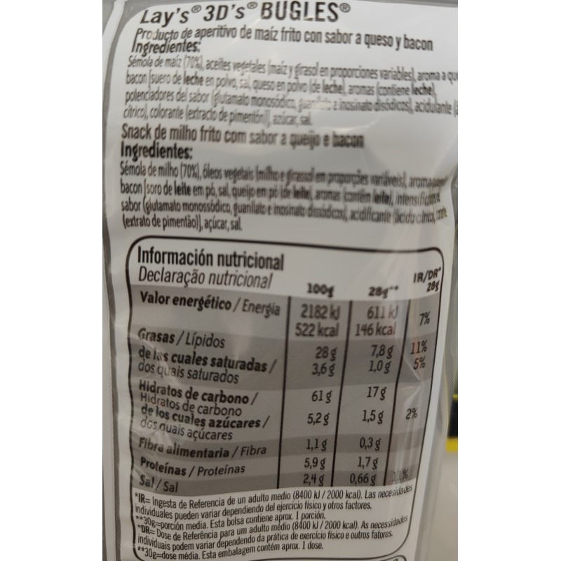 Conos de maiz Bugles 3Ds Matutano Lays