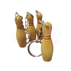 LLavero de Bolo de bolera de madera
