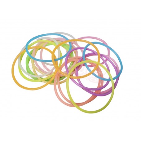 Pulseras de goma en colores neón Pulseras de goma en colores neón