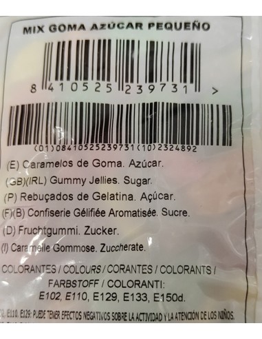 Frutitas de gominola tamaño mini, ¡super pequeñas!