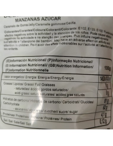 Manzana de goma (100 gramos)