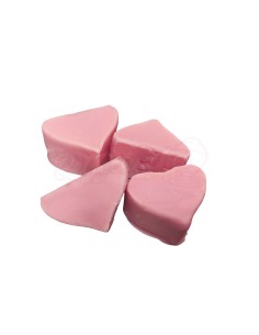 Corazones rellenos de nube o esponjita (Masmelo) sabor a fresa