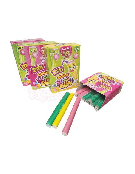 Barritas de Chicle de Colores sabor a Fresa