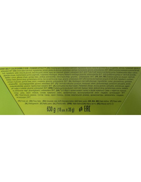 Barritas de Chicle de Colores sabor a Fresa