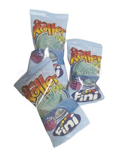 Lenguas Fini Roller Envueltas azules sabor frambuesa