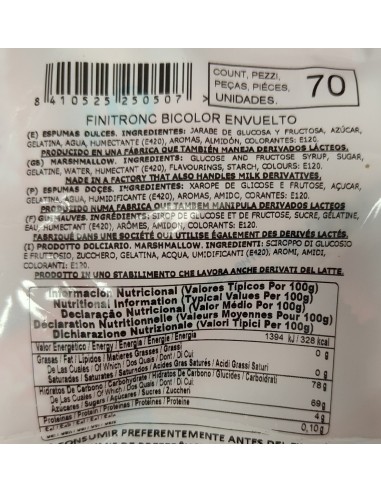 Esponjita o nube rosa envuelta individual