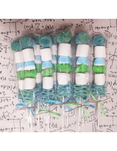 Brocheta de chuches en color Azul y Verde