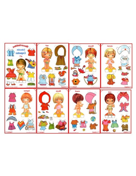 Muñecas Recortables Diseño muñecas coquetas Muñecas Recortables Diseño muñecas coquetas
