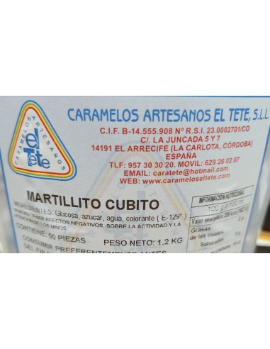 Martillo de caramelo clasicos artesano en color Rojo
