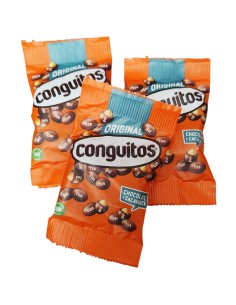 Conguitos Chocolate negro Bolsa pequeña 20 gramos, de toda la vida.