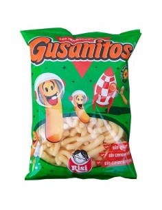 Gusanitos Risi Bolsa tamaño Mediano 35 g, los de toda la vida.