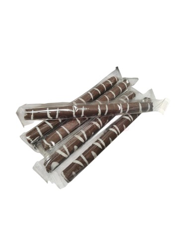 Barquillos Mufy cubiertos de chocolate Negro, delicia clásica